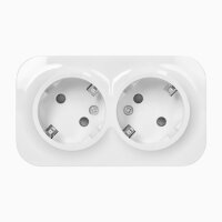 Aufputz Steckdose Weiß 2-fach Wandsteckdose Mehrfachsteckdose