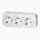 Aufputz Steckdose Weiß 3-fach Wandsteckdose Mehrfachsteckdose