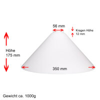 Schusterglas Lampenglas Schusterschirm weiß...