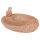 Vogeltränke Vogelbad Tränke mit Spatzenfigur terracotta Keramik Wasserstelle
