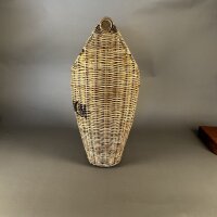 Toilettenpapierhalter Korb Aufbewahrungskorb m.Schriftzug Naturrattan