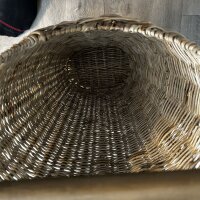 Toilettenpapierhalter Korb Aufbewahrungskorb m.Schriftzug Naturrattan