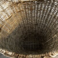 Toilettenpapierhalter Korb Aufbewahrungskorb m.Schriftzug Naturrattan