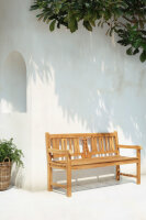 Gartenbank Moin Moin 150 cm – 3-Sitzer Teakholz geölt mit Leuchtturm-Motiv