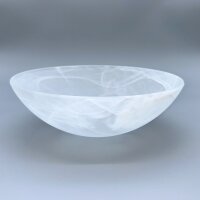 Alabasterglas weiß Ø224 mm H78 mm 22 mm Öffnung G9 Ersatzglas Lampenglas Leuchtenglas Glasabdeckung für G9 Leuchten Alabaster Optik
