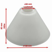 Ersatzglas opal matt weiß Ø138 mm E14 Lampenglas Leuchtenglas Glasabdeckung für Wand Decken Tischleuchten
