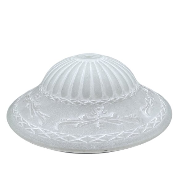 Ersatzglas Lampenglas Leuchtenglas satiniert weiß Ø270 mm H88 mm mit Ornamenten