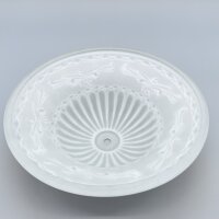 Ersatzglas Lampenglas Leuchtenglas satiniert weiß Ø270 mm H88 mm mit Ornamenten