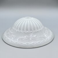 Ersatzglas Lampenglas Leuchtenglas satiniert weiß Ø270 mm H88 mm mit Ornamenten