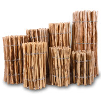 Staketenzaun Gartenzaun Haselnusszaun 5m Holz 50cm Höhe Teichumrandung 4-6cm