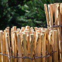 Staketenzaun Gartenzaun Haselnusszaun 5m Holz 50cm Höhe Teichumrandung 4-6cm