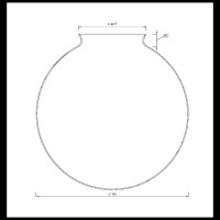 Kugelglas Lampenschirm Ersatzglas Weiß glänzend Ø 180mm Leuchtenglas Kugel 80mm Öffnung Kragenrand 15mm