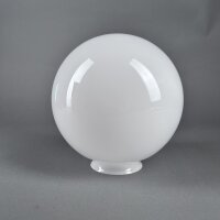 Kugelglas Lampenschirm Ersatzglas Weiß glänzend Ø 180mm Leuchtenglas Kugel 80mm Öffnung Kragenrand 15mm