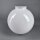 Kugelglas Lampenschirm Ersatzglas Weiß glänzend Ø 180mm Leuchtenglas Kugel 80mm Öffnung Kragenrand 15mm
