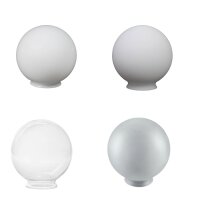 Kugelglas Lampenglas weiß glanz matt klar Ø 15cm mit Kragen Ersatzglas Leuchtenglas Glasschirm
