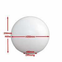 Kugelglas Lampenglas weiß klar Blasenglas Ø...