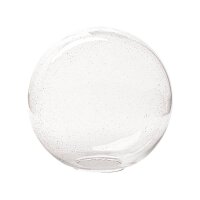 Kugelglas Lampenglas weiß klar Blasenglas Ø 25cm Ersatzglas ohne Kragen Glasschirm Lampenschirm Globus
