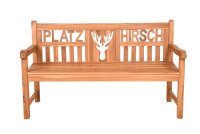 Gartenbank Platzhirsch mit Hirschkopf – 3-Sitzer...