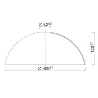 Pendelglasschirm weiß matt Lampenglas Ø 300mm Leuchtenglas E27 Ersatzglas