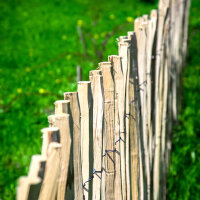 Staketenzaun Haselnusszaun Gartenzaun 5m Holz 80cm Höhe Teichumrandung 7-9cm