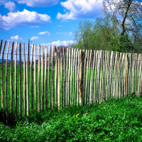 Staketenzaun Haselnusszaun Gartenzaun 5m Holz 80cm Höhe Teichumrandung 7-9cm