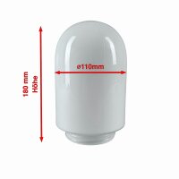 Zapfenglas Lampenglas Opal Weiß Ø110 mm Gewinde 84,5 mundgeblasen Leuchtenglas