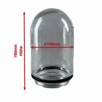 Glasschirm Zapfenglas Klar Ø100 mm Gewinde 84,5 mm...
