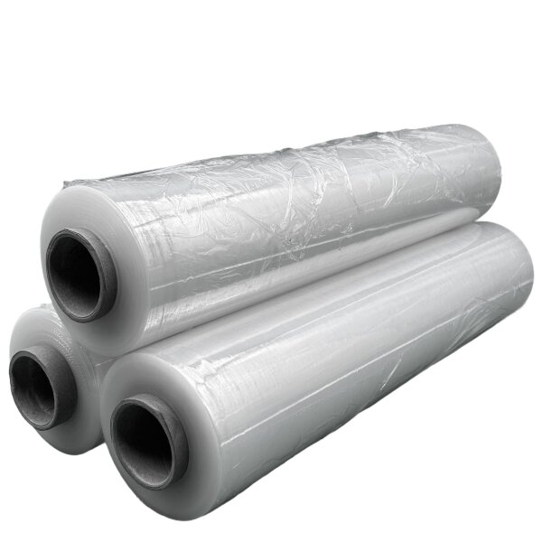 Stretchfolie transparent 500 mm x 300 m, 23 my, ca. 3,45 kg – Verpackungsfolie