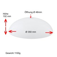 Lampenglas Ersatzglas Glasschirm Ø 350mm...