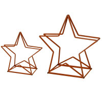 Brennholzregal Kaminholzregal  Stapelregal Design Stern rostoptik 2er Set