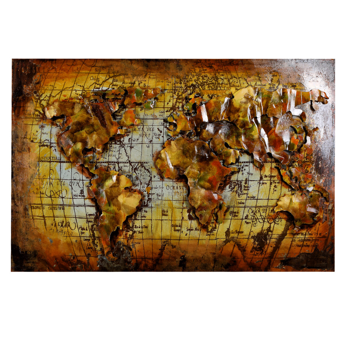 Metallbild Valletta – 3D Wandrelief 180x50 Cm, Handgefertigt, Motiv Kirche & Altstadt