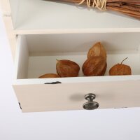 Wandregal Küchenregal Wandschrank Cremeweiß Regal Holzregal Vintage