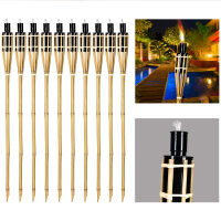 Gartenfackel Bambusfackel Ölfackel 90cm Naturfarben 10er Set Fackel