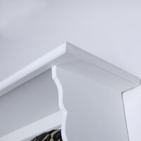 Wandgarderobe Iris mit Ablage 5 Haken und Stange weiß