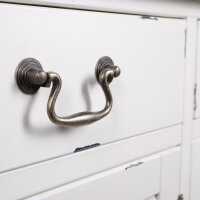 Kommode Bretagne XL Türen Holz Vintage Look creme weiß