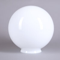 Kugelglas  m.Kragen Ø 250mm Weiß glänzend Lampenglas Ersatzglas Rund Glas Kugel