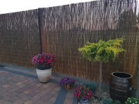 Weidenmatte Sichtschutz 140cm 3m Zaun Windschutz Sichtschutzmatte Weidenzaun