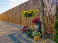 Weidenmatte Sichtschutz 140cm 3m Zaun Windschutz Sichtschutzmatte Weidenzaun