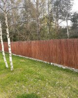 Weidenmatte Sichtschutz 140cm 3m Zaun Windschutz Sichtschutzmatte Weidenzaun