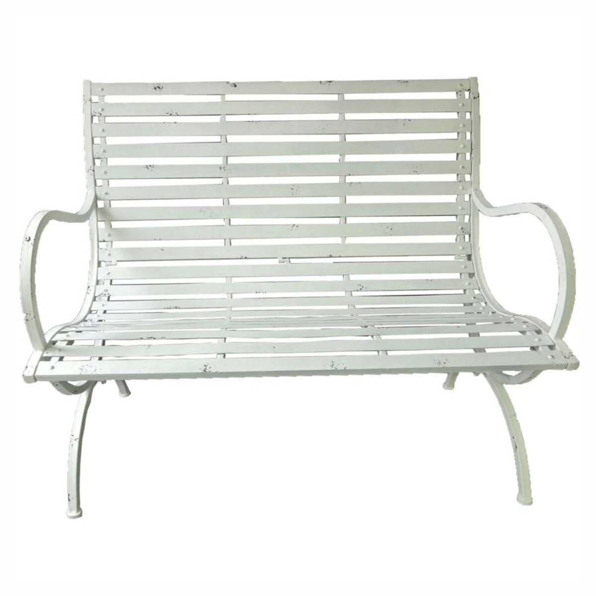 Clevich Gartenbank Rattan 2-Sitzer - Wetterfest 320 Kg Belastbar Schwarz